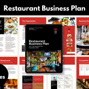 Restaurant Business Plan Template: Editable Canva Template