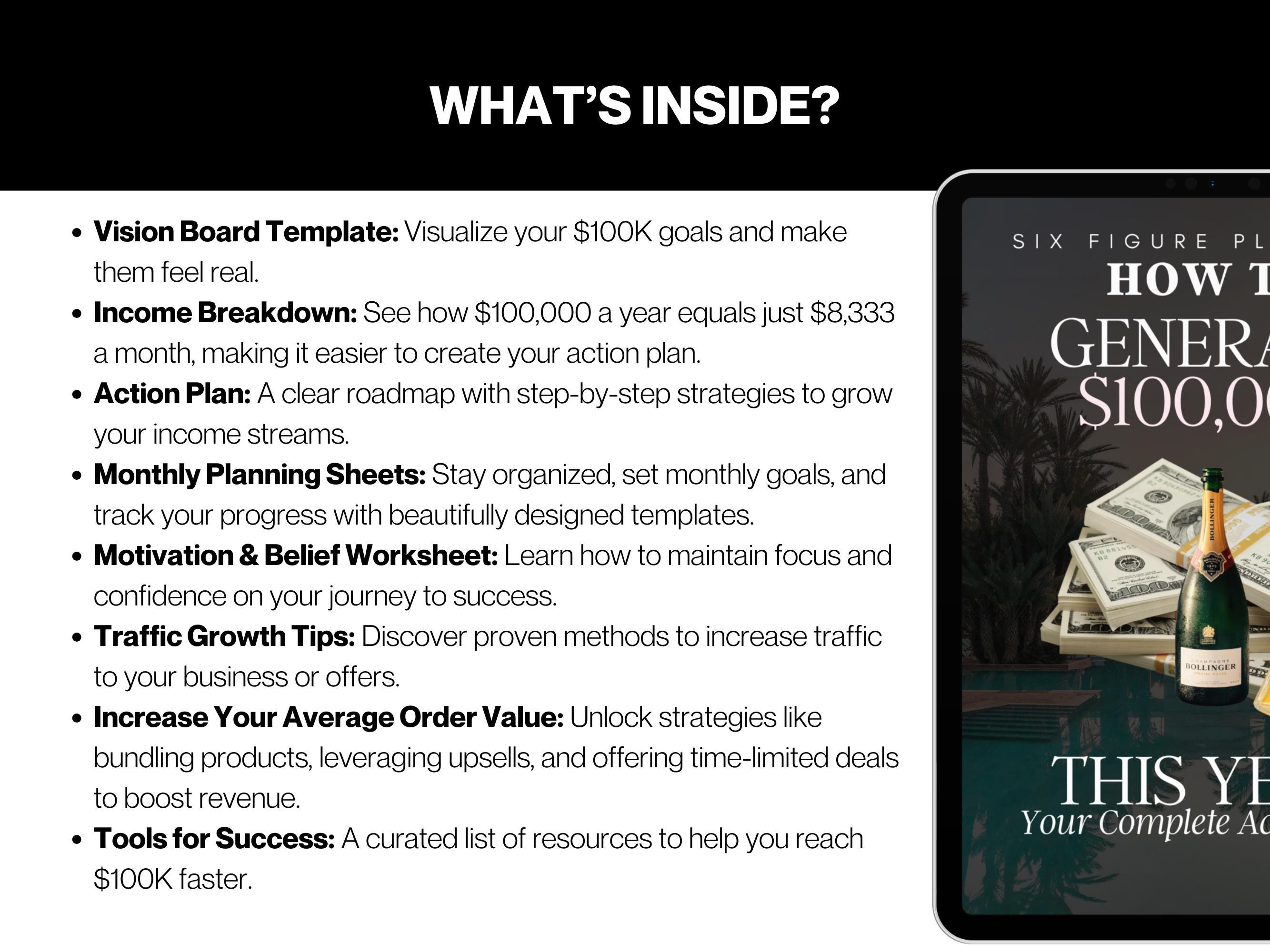 Six Figure Playbook PLR Template: Editable Business Guide & Action Plan ...