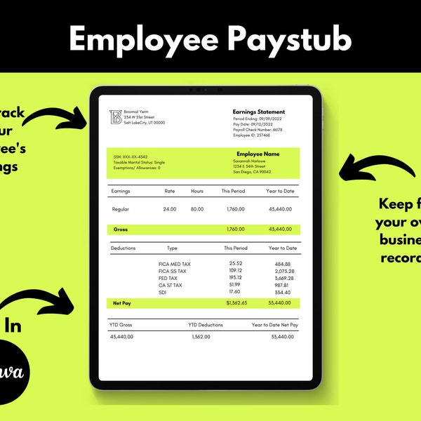 Paystubs Template Etsy Paystubs Template Etsy