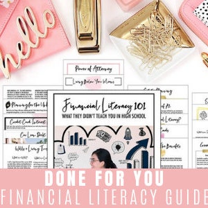 Hecho para ti// Educación financiera 101: Lo que no te enseñaron en la escuela secundaria// PLR// Guía de educación financiera// Guía de finanzas DIY