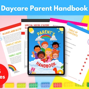 Daycare Parent&#39;s Handbook, Handbook for Daycare Center, Parent Handbook, Daycare Parent Handbook, Guide for Parents, Policies and Procedures