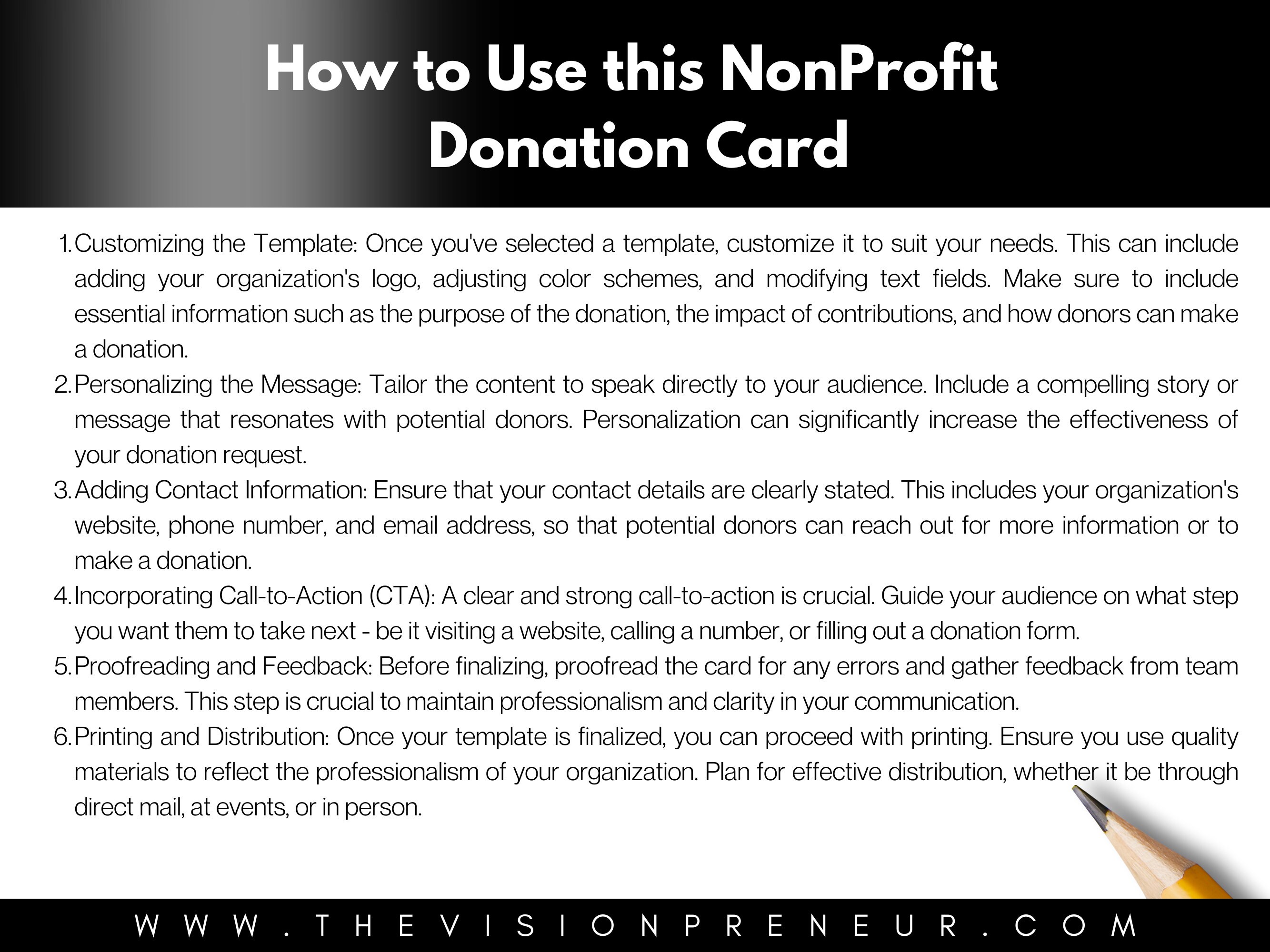 Nonprofit Donation Card Templates: Fundraising Event Cards (digital ...