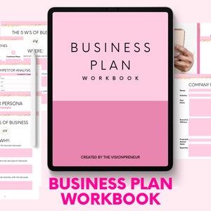 Business Plan Workbook - business planner, business plan, workbook, printable business planner, ebook, online business planner, template