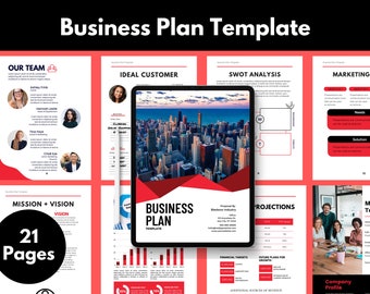 Editable Business Plan Template: Canva Startup Biz Plan (Instant Download)