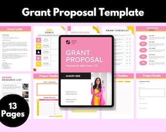 Bearbeitbare Vorlage für Fördervorschläge: Non-Profit-Fundrais (Canva-kompatibel, digitaler Download)