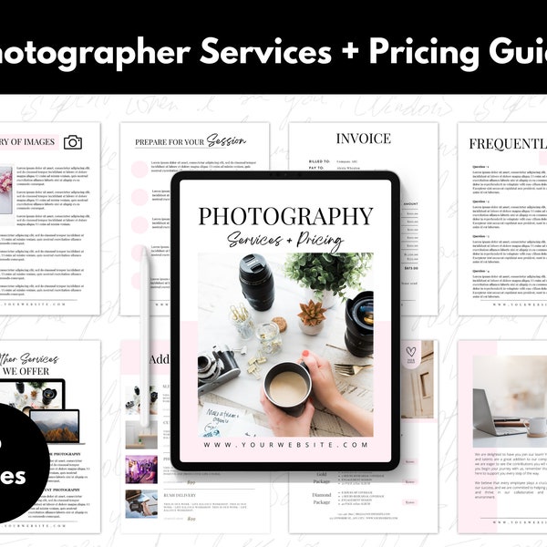 Photography Welcome Guide, Services and Pricing Guide, Photographer's Pricing Guide, Client Guide for Photography Session, Welcome Guide