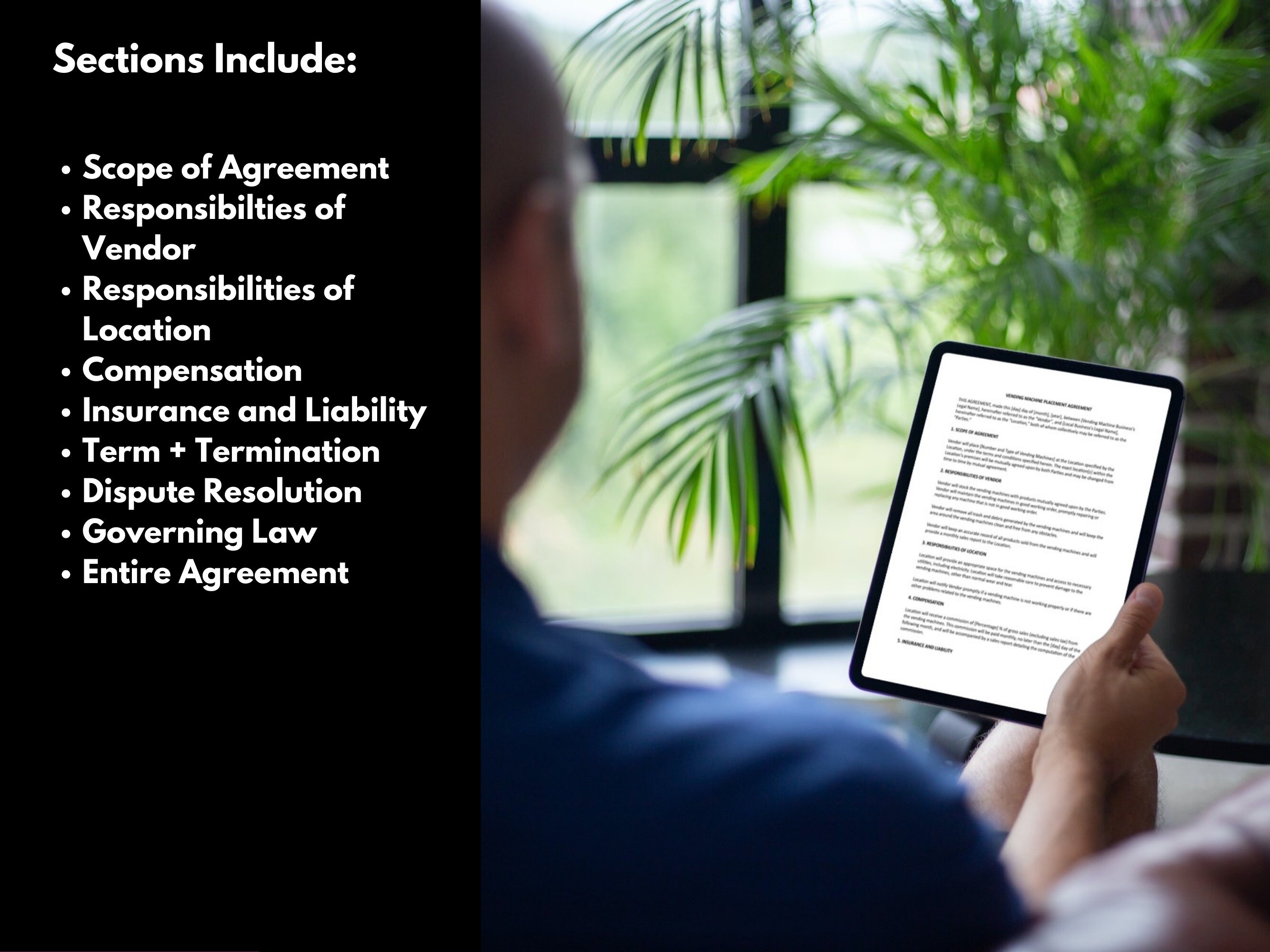 Comprehensive Vending Machine Placement Agreement Contract Legal
