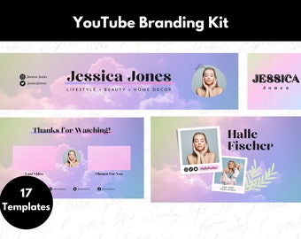 YouTube Branding Kit: Editable Canva Templates (Digital Download)
