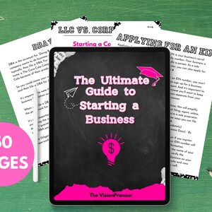 The Ultimate Guide to Starting a Business, Biz Startup Guide, Business Planning, How to Start an LLC, Building a Business, Digital Download