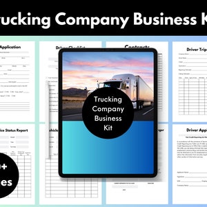 Trucking Company Business Forms, Start your own Trucking Company, CDL Trucking Business, Logistics Startup Forms, Digital Download