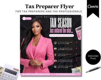 Tax Prep Service Flyer | Income Tax Preparer Flyer | Tax Season Flyer Template I Tax Preparer Marketing Template