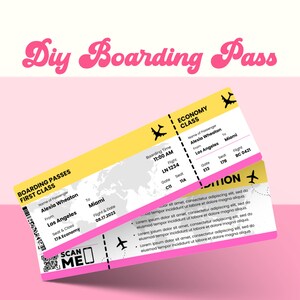 Editable Fake Boarding Pass Template: Surprise Trip Gift (Printable)