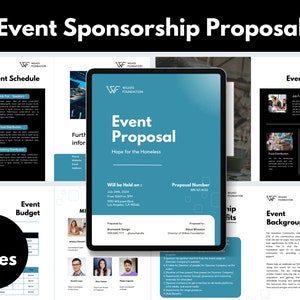 NonProfit Event-Sponsoring-Vorschlagsvorlage, Event-Sponsoring-Vorschlagsvorlage, Canva-Vorlage, Business Event-Vorschlag, Wohltätigkeitsveranstaltung