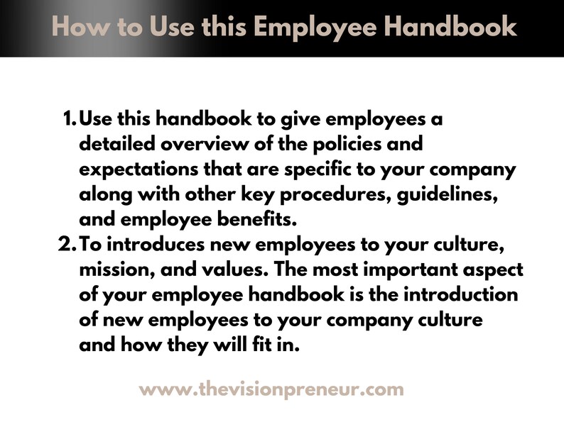 Beauty Salon Employee Handbook Hair Salon and Spa Handbook Etsy