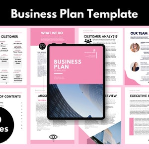 20-Page Business Plan Template: Startup Biz Plan (Canva, Instant Download)