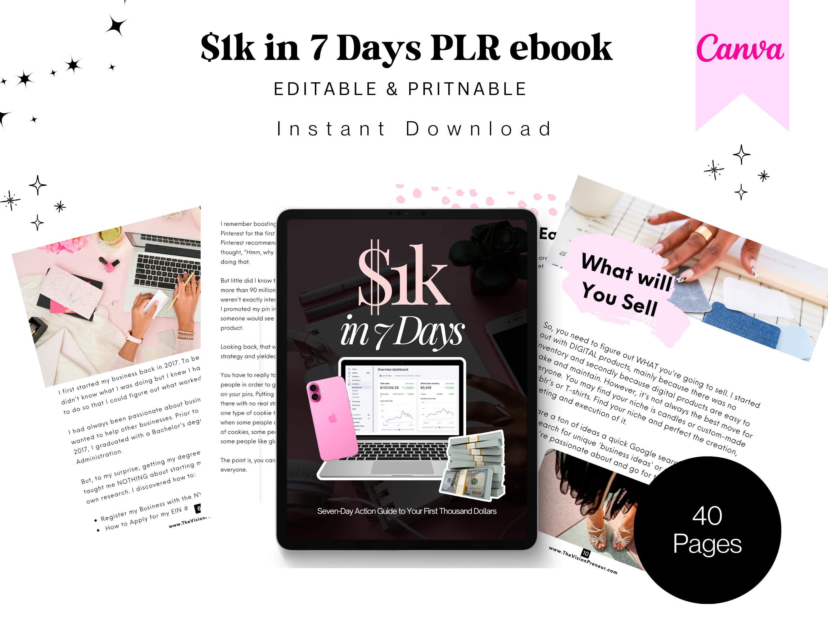 Make Your First 1K in 7 days | Quick Online Money Guide | Work‑from ...