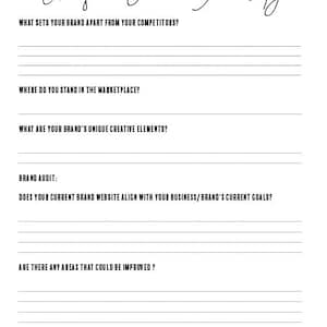Branding Workbook// Branding Worksheets// Branding Your Business ...