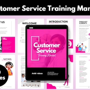 Customer Service Training Manual, Employee Training Manual, Training Manual Template, HR Customer Service Manual Template, Instant Download