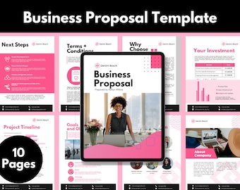 Business Proposal Template: Canva Project Guide (Digital Download)