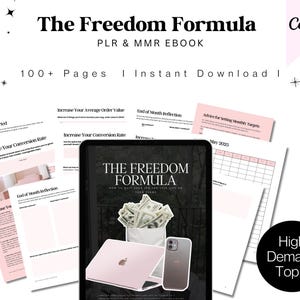 PLR Ebook: The Freedom Formula – Quit Your Job, Achieve Financial Freedom & Live Life on Your Terms | Resell Rights Included | MRR