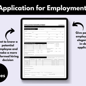 Small Business Employment Application Template: Editable 4-Page Form (PDF)