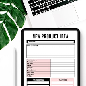 New Product Idea// Business Product Worksheet// Business Plan// Product Idea Sheet// New Product Idea Planner// Business Planner