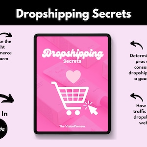 Drop Shipping Secrets I Learn to Drop Ship I Drop Shipping Vendors I Drop Shipping eBook  I Start Your Drop Shipping Business I Digital