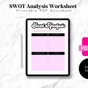 SWOT-analyseformulier: werkblad bedrijfsstrategie (pdf)