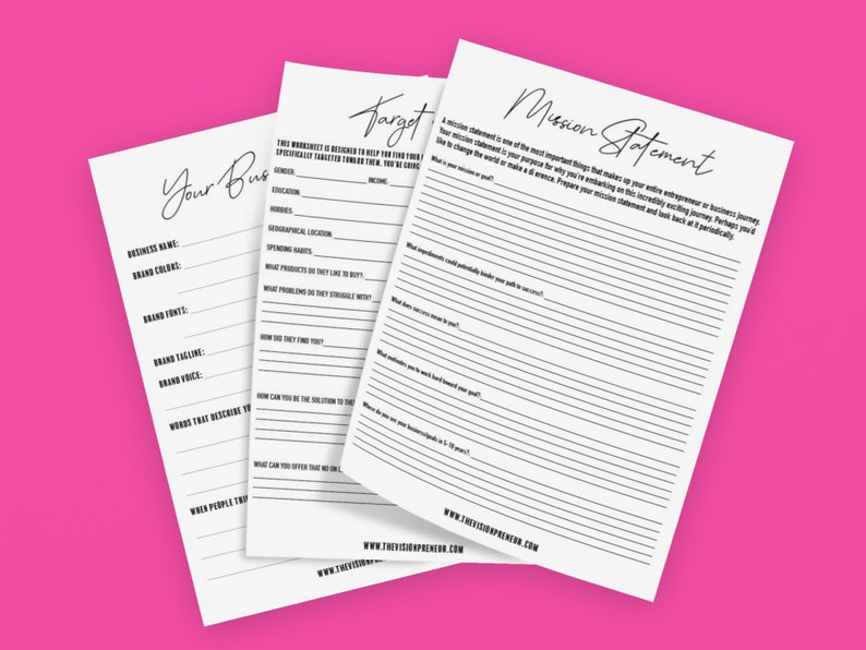Branding Workbook// Branding Worksheets// Branding Your - Etsy