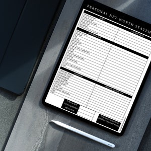 Personal Net Worth Statement Template: Financial Planning Worksheet (PDF Download)