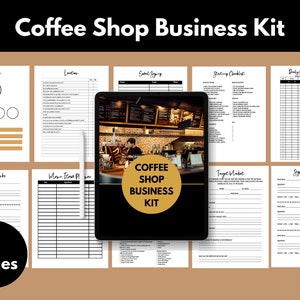 Kit de negócios para cafeteria, formulários para baristas de café, formulários para negócios em cafeterias, formulários para impressão, formulários para pequenas empresas, iniciando um negócio