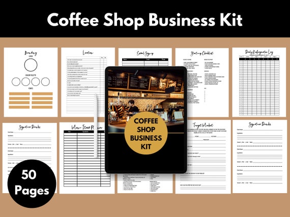 Coffee Shop Business Kit, Coffee Barista Forms, Coffee Shop Business Forms,  Printable Forms, Small Business Forms, Starting a Business 