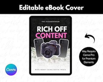 Editable Ebook Cover Template: Commercial Use, Instant Download