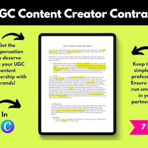 UGC Content Creator Contract Template: Influencer Brand Agreement