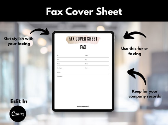 Page De Garde Fax Printable Fax Cover Sheet Pdf