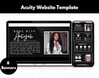 Chic Acuity Booking Site Template: Hairstylist Canva Design (Digital Download)