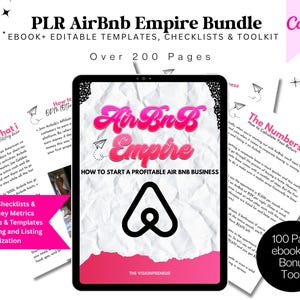 Airbnb Business Starter Kit PLR: eBook + 30 Editable Templates