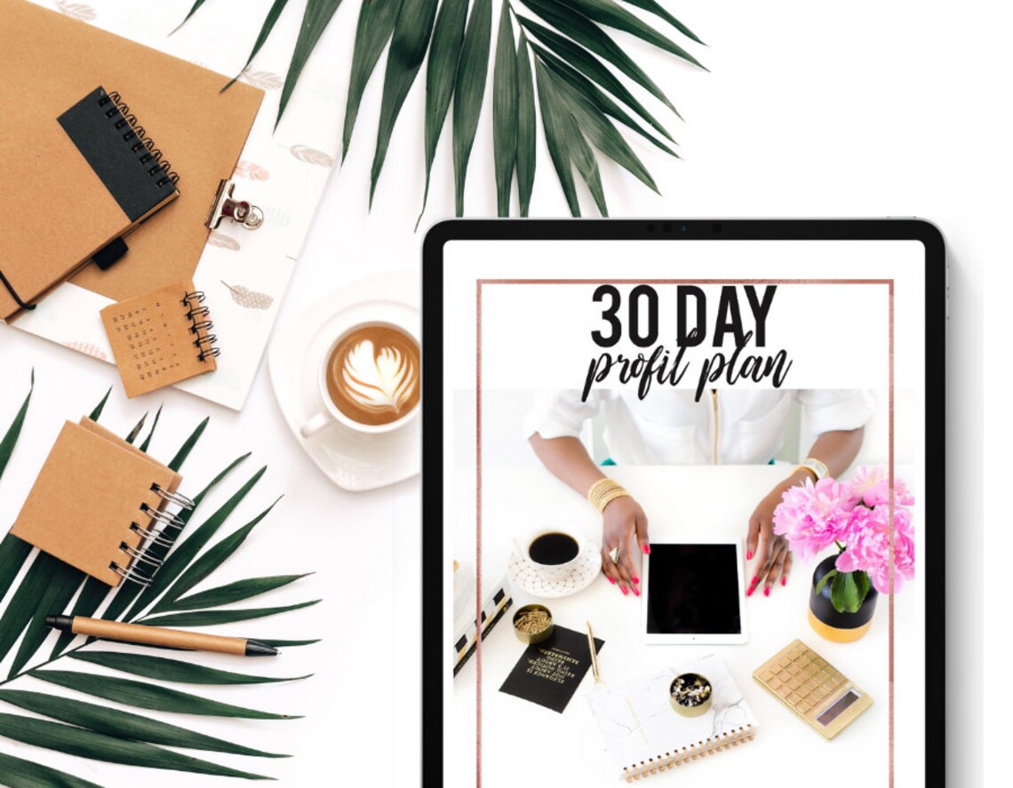 30 Day Profit Plan// Business Planner// Business Goal Etsy