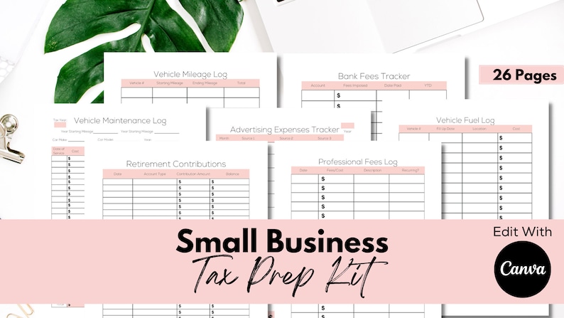 Small Business Tax Pre Kit// Tax Preparation Binder// Manage Your Small ...