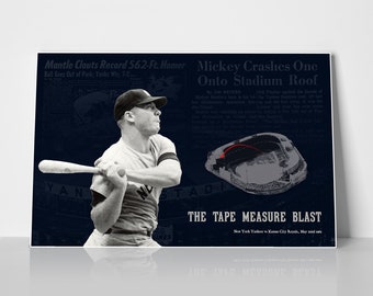 Mickey Mantle Tape Measure Blast Poster