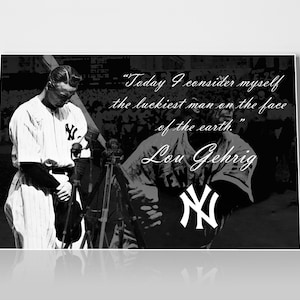 Lou Gehrig Luckiest Man Alive Poster