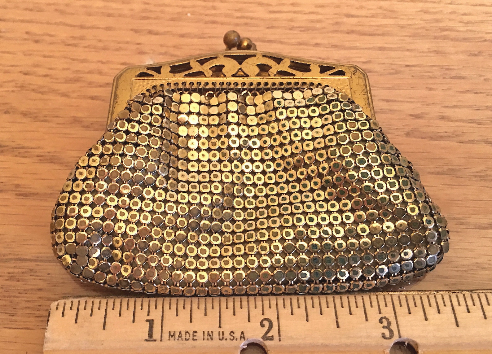 BrassMesh Chainmail Coin Purse Vintage Whiting & Davis Etsy
