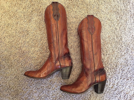 justin eel skin boots
