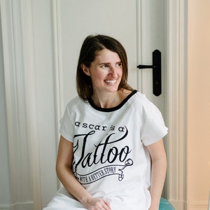 Tattoo | Hospital Gown | Maternity Gown | Hospital Gown | Gift for Moms | Baby shower gift | Pregnancy | Labor Delivery | Nursing Gown