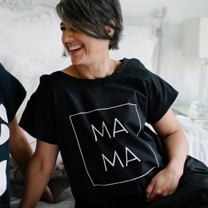 Mama in a Box Black | Hospital Gown  | Maternity Gown | Gifts for Moms | Baby shower | Pregnancy | Labor & Delivery | Nursing Gown