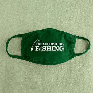 Rather Be Fishing Mask Fishing Mask Cotton Mask Reusable Face Mask Sport Mask Washable Face Cover Adult Face Mask image 4