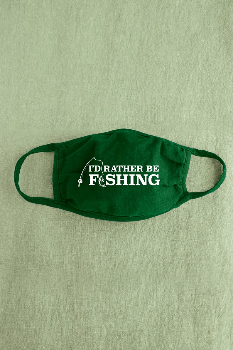 Rather Be Fishing Mask Fishing Mask Cotton Mask Reusable Face Mask Sport Mask Washable Face Cover Adult Face Mask image 4