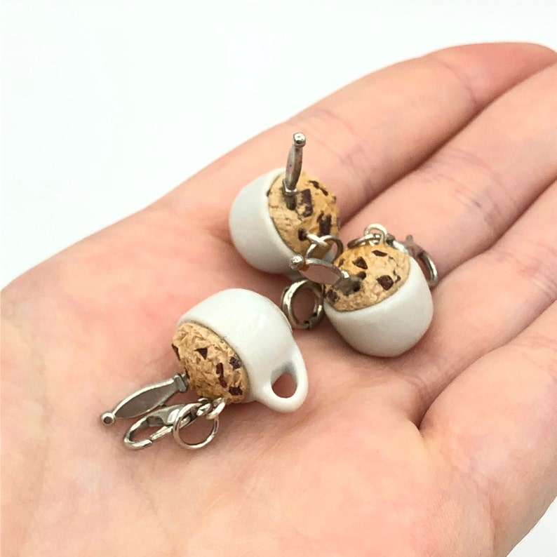 Chocolate Chip Mug Cake polymer clay charm