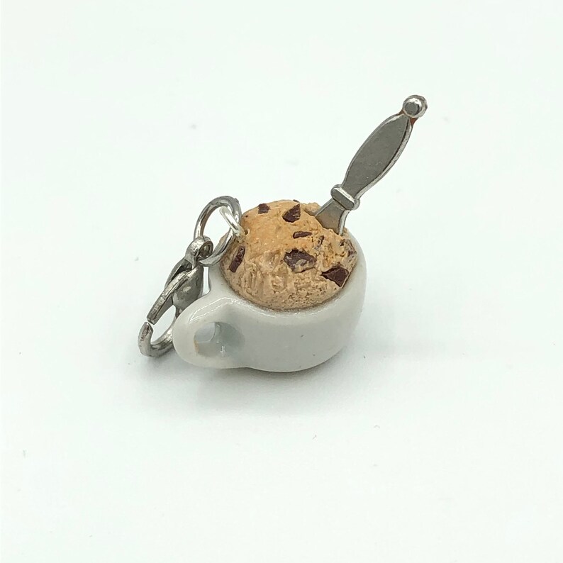 Chocolate Chip Mug Cake polymer clay charm