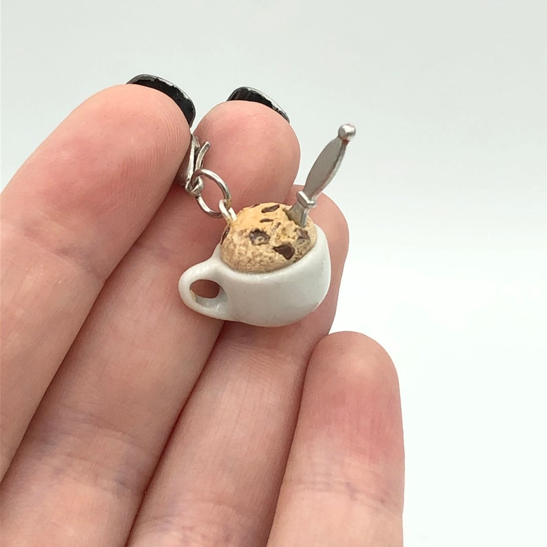 Chocolate Chip Mug Cake polymer clay charm